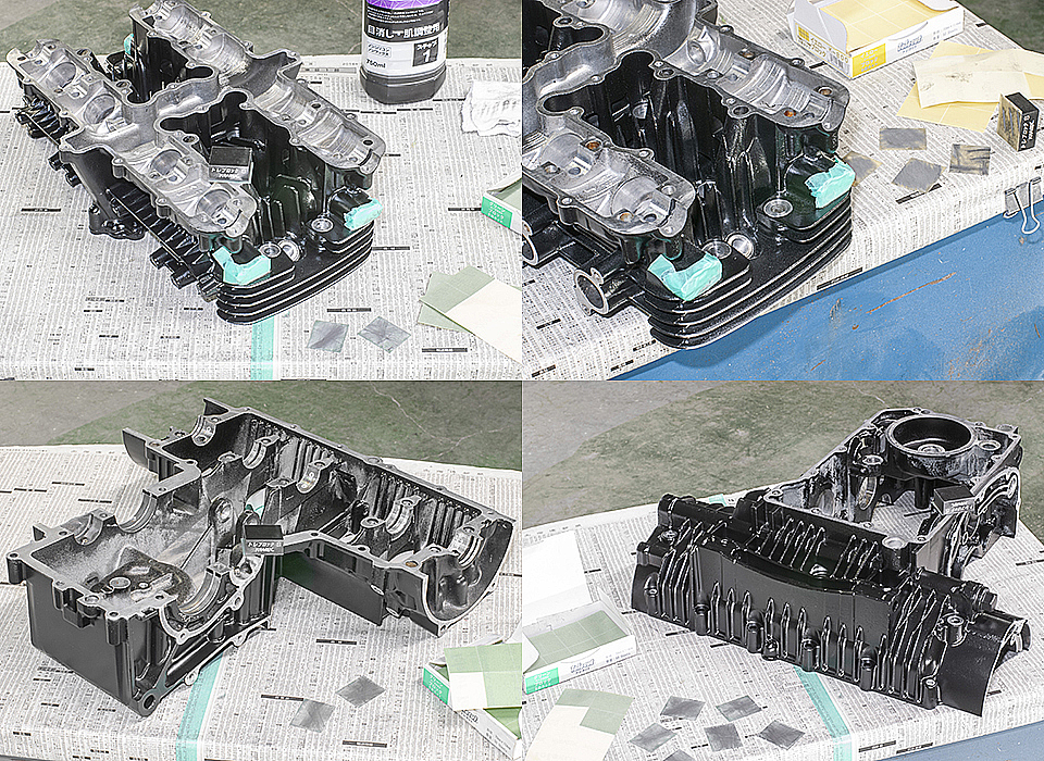 Z400FX エンジン塗装 フィンのエッジ研磨と最終仕上げ！！