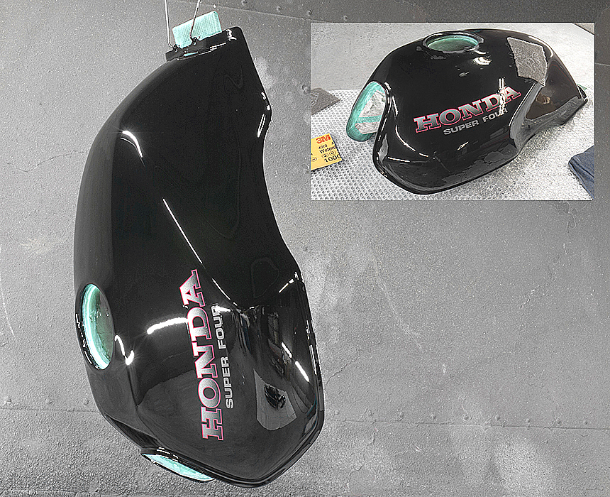 CB400 SUPER FOUR！タンクの凹み修理！！ 3